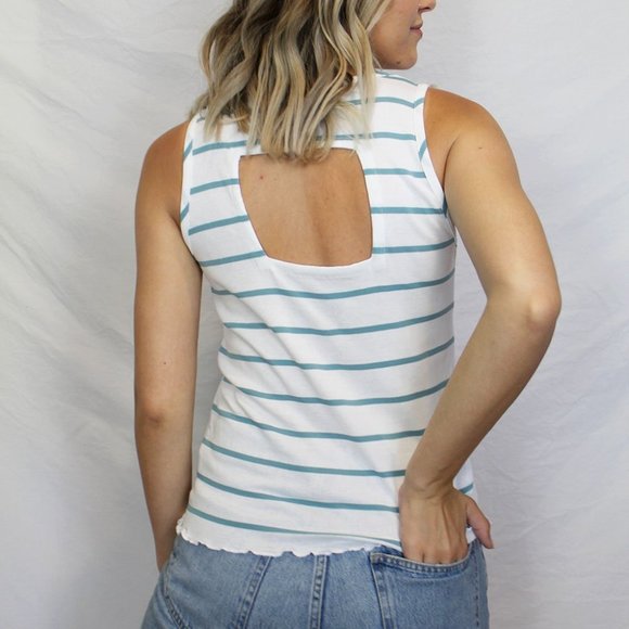 Chaser Square Vented Back Striped Tank - Picture 1 of 2